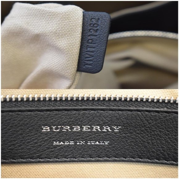 BURBERRY Ainsworth Leather Briefcase Bag Black - Picture 12 of 12